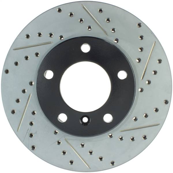 StopTech - StopTech Sport Drilled/Slotted Brake Rotor; Front Left