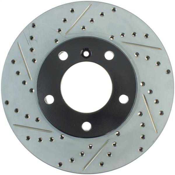 StopTech - StopTech Sport Drilled/Slotted Brake Rotor; Front Right