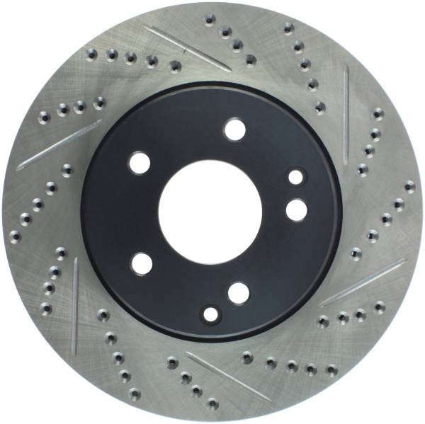 StopTech - StopTech Sport Drilled/Slotted Brake Rotor; Front Left