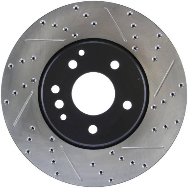 StopTech - StopTech Sport Drilled/Slotted Brake Rotor; Front Left