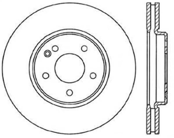 StopTech - StopTech Sport Drilled/Slotted Brake Rotor; Front Left