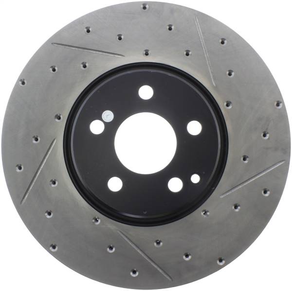 StopTech - StopTech Sport Drilled/Slotted Brake Rotor; Front Left