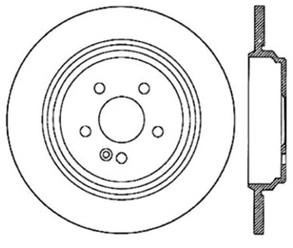 StopTech - StopTech Sport Drilled/Slotted Brake Rotor; Rear Left