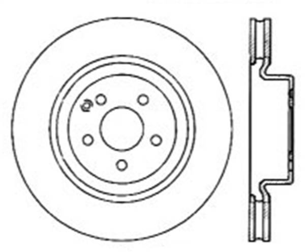 StopTech - StopTech Sport Drilled/Slotted Brake Rotor; Front Left