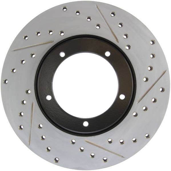 StopTech - StopTech Sport Drilled/Slotted Brake Rotor; Front Left