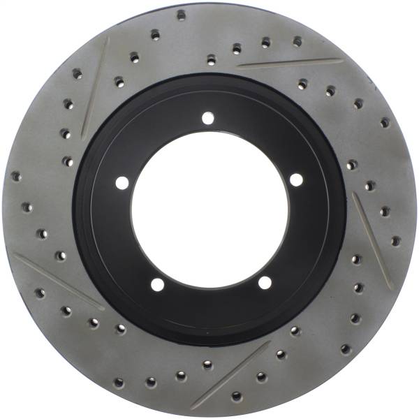 StopTech - StopTech Sport Drilled/Slotted Brake Rotor; Front Right