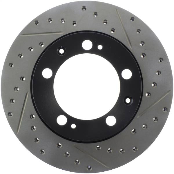 StopTech - StopTech Sport Drilled/Slotted Brake Rotor; Front Left