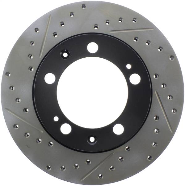 StopTech - StopTech Sport Drilled/Slotted Brake Rotor; Front Right