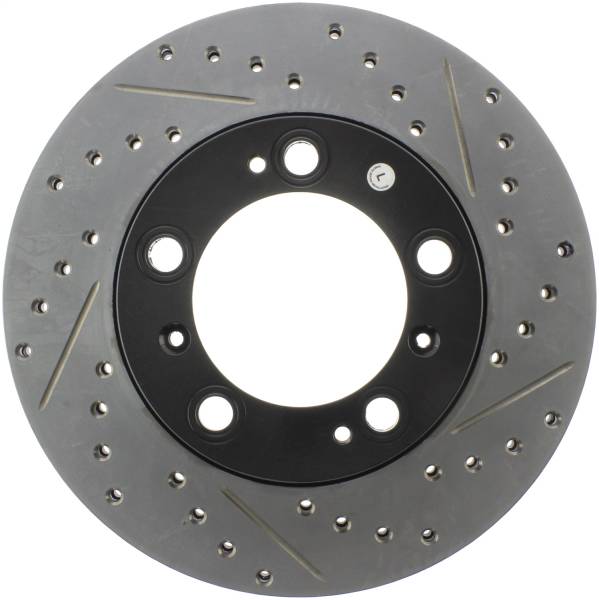 StopTech - StopTech Sport Drilled/Slotted Brake Rotor; Front Left