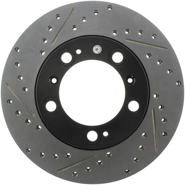 StopTech - StopTech Sport Drilled/Slotted Brake Rotor; Front Right