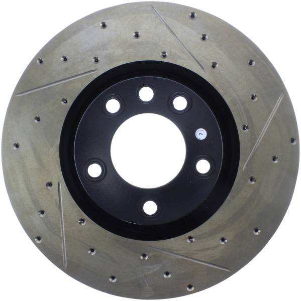 StopTech - StopTech Sport Drilled/Slotted Brake Rotor; Front Left