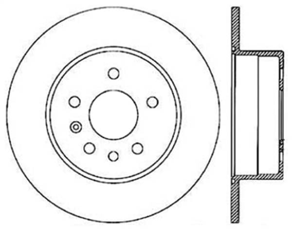 StopTech - StopTech Sport Drilled/Slotted Brake Rotor Rear Right 127.38011R