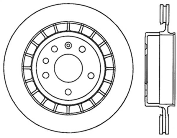 Stoptech - StopTech Sport Drilled/Slotted Brake Rotor Rear Left 127.38015L