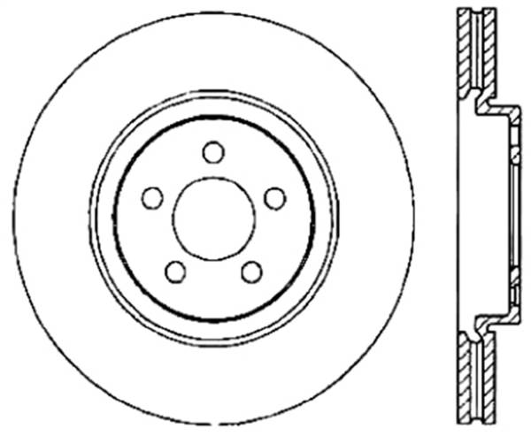 Stoptech - StopTech Slotted & Drilled Sport Front Right Cryo Brake Rotor 13-14 Ford Escape - 127.39038CR