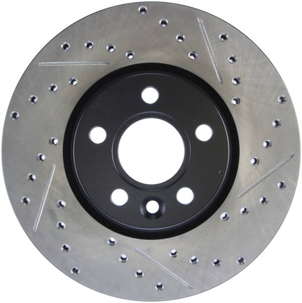 StopTech - StopTech Sport Drilled/Slotted Brake Rotor; Front Left