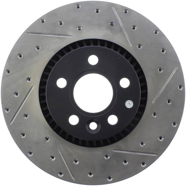 StopTech - StopTech Sport Drilled/Slotted Brake Rotor; Front Left