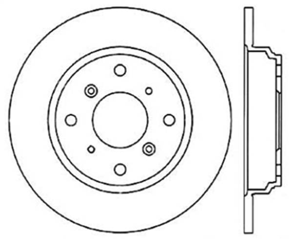 StopTech - StopTech Sport Drilled/Slotted Brake Rotor Rear Right 127.40016R