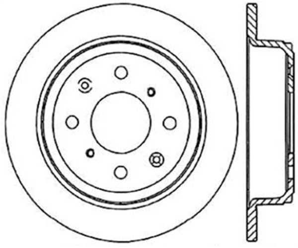 Stoptech - StopTech Sport Cryo Drilled/Slotted Brake Rotor Rear Right 127.40017CR