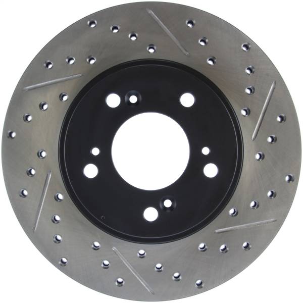 Stoptech - StopTech 97-01 Acura Integra Type R / 97-01 Honda CR-V Slotted & Drilled Left Front Rotor - 127.40026L