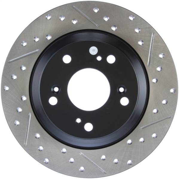 Stoptech - StopTech 00-09 S2000 Slotted & Drilled Left Rear Rotor - 127.40050L