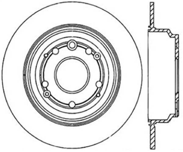 Stoptech - StopTech Sport Drilled/Slotted Brake Rotor Rear Right 127.40051R