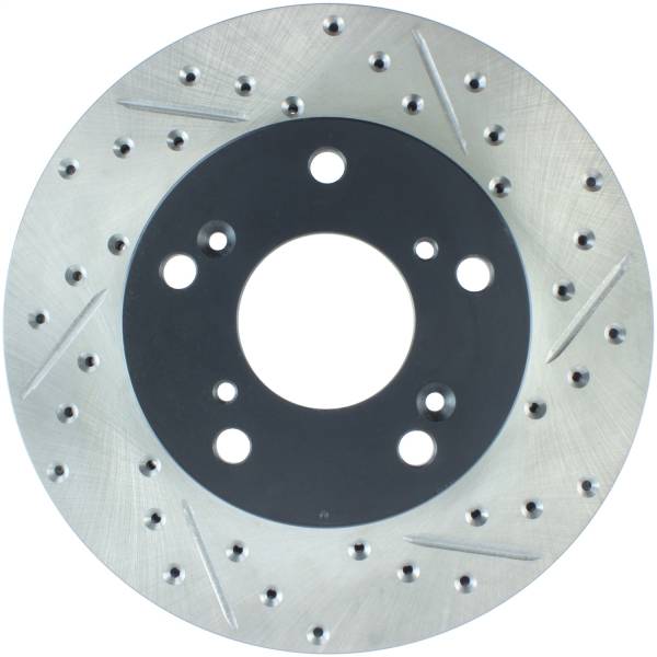 Stoptech - StopTech 02-06 Acura RSX Slotted & Drilled Left Front Rotor - 127.40056L