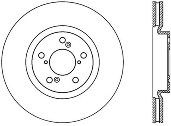 Stoptech - StopTech Sport Cryo Drilled/Slotted Brake Rotor Front Left 127.40071CL