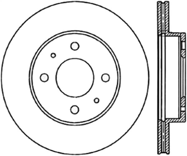 Stoptech - StopTech Sport Cryo Drilled/Slotted Brake Rotor Front Left 127.42035CL