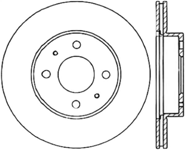 Stoptech - StopTech Sport Cryo Drilled/Slotted Brake Rotor Front Right 127.42061CR