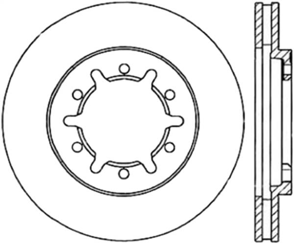 Stoptech - StopTech Sport Drilled/Slotted Brake Rotor Front Left 127.42067L