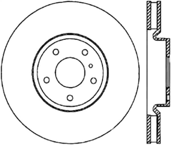 Stoptech - StopTech 03-04 Infiniti G35/03-08 NIssan 350z Cryo Slotted & Drilled Front Left Rotor (w/Brembo) - 127.42076CL