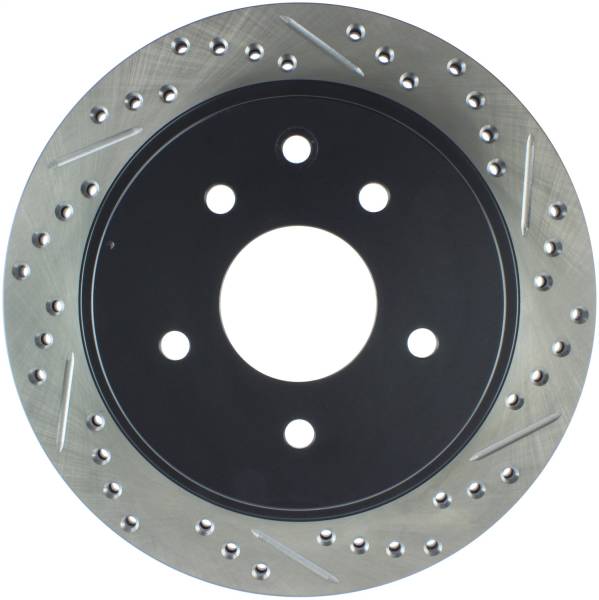 Stoptech - StopTech 03-05 350Z / 03-04 G35 / 03-05 G35X SportStop Slotted & Drilled Rear Left Rotor - 127.42077L