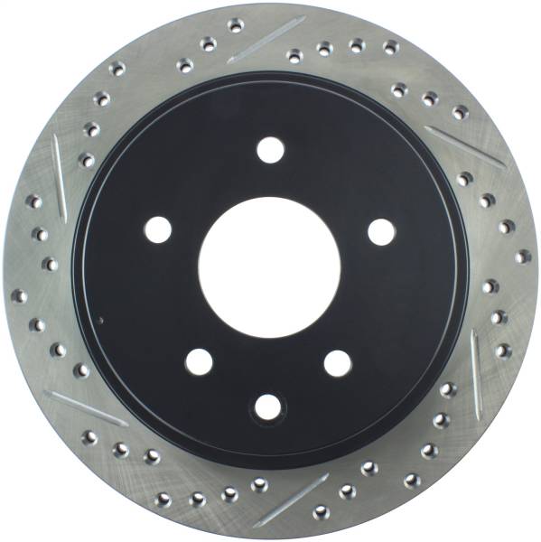 Stoptech - StopTech 03-05 350Z / 03-04 G35 / 03-05 G35X SportStop Slotted & Drilled Rear Right Rotor - 127.42077R