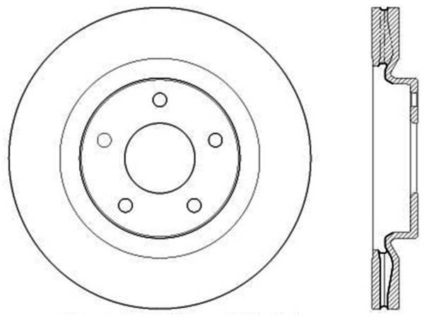 Stoptech - StopTech Sport Drilled/Slotted Brake Rotor Front Left 127.42108L