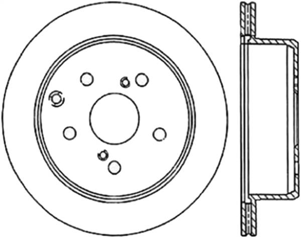 Stoptech - StopTech Sport Drilled/Slotted Brake Rotor Rear Left 127.44057L