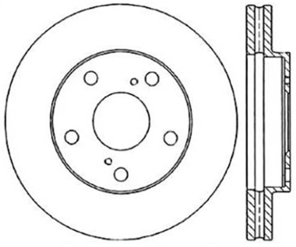 Stoptech - StopTech Sport Drilled/Slotted Brake Rotor Front Left 127.44078L