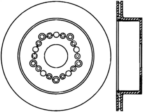 Stoptech - StopTech Sport Drilled/Slotted Brake Rotor Rear Right 127.44082R