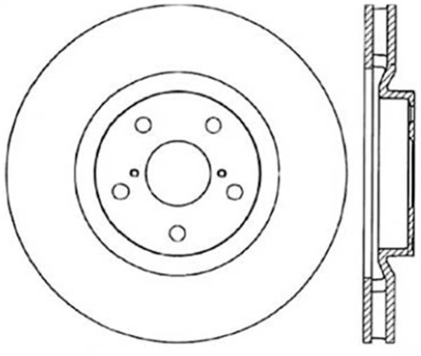 Stoptech - StopTech Sport Cryo Drilled/Slotted Brake Rotor Front Right 127.44104CR