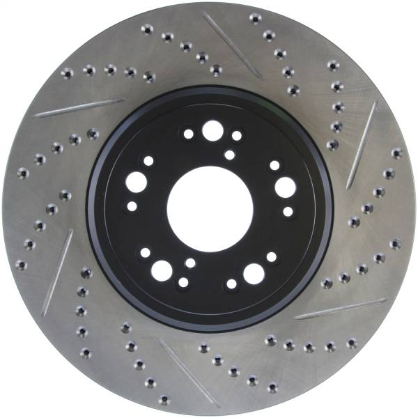 Stoptech - StopTech 95-00 Lexus LS 400 Left Front Slotted & Drilled Rotor - 127.44107L