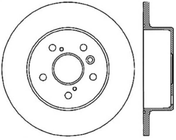 Stoptech - StopTech Sport Drilled/Slotted Brake Rotor Rear Left 127.44117L