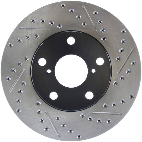 Stoptech - StopTech Sport Drilled/Slotted Brake Rotor Front Left 127.44121L