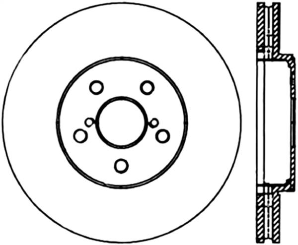 Stoptech - StopTech Sport Cryo Drilled/Slotted Brake Rotor Front Left 127.44122CL