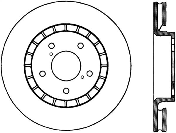 Stoptech - StopTech Sport Cryo Drilled/Slotted Brake Rotor Front Right 127.44137CR