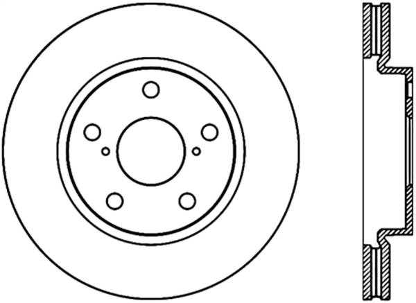 Stoptech - StopTech Sport Cryo Drilled/Slotted Brake Rotor Front Left 127.44147CL