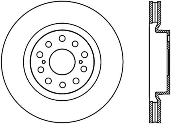 Stoptech - StopTech Sport Cryo Drilled/Slotted Brake Rotor Front Right 127.44148CR