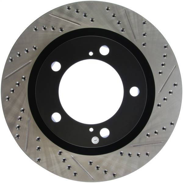 Stoptech - StopTech 07-09 Toyota Tundra / 08-09 Toyota Sequoia Front Left Slotted & Drilled Rotor - 127.44156L