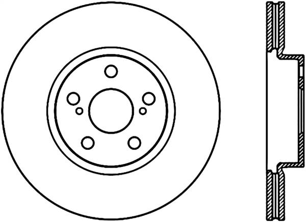 Stoptech - StopTech Sport Cryo Drilled/Slotted Brake Rotor Front Left 127.44160CL