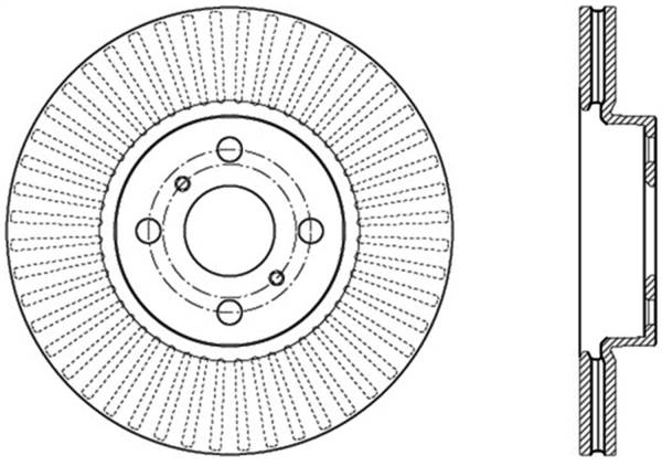 Stoptech - StopTech Sport Drilled/Slotted Brake Rotor Front Left 127.44178L