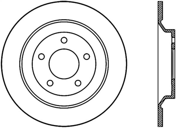 Stoptech - StopTech Sport Drilled/Slotted Brake Rotor Rear Left 127.45065L