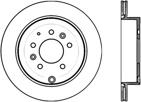 Stoptech - StopTech Sport Drilled/Slotted Brake Rotor Rear Left 127.45077L